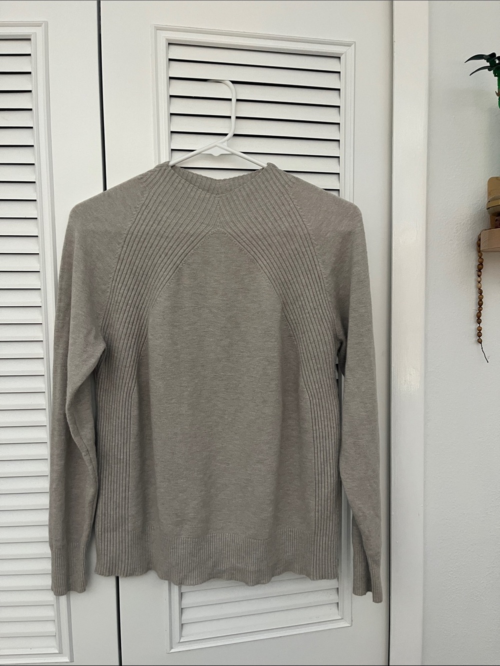 soft gray sweater
